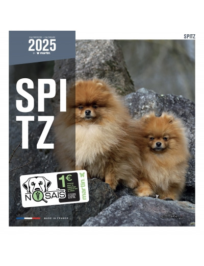 Calendrier chien 2025 - Spitz - Martin