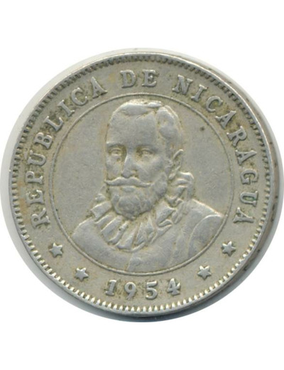 NICARAGUA 25 CENTAVOS 1954 TTB (W18.1)