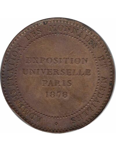 EXPOSITION UNIVERSELLE PARIS 1878 ADMINISTRATION DES MONNAIES ET MEDAILLES