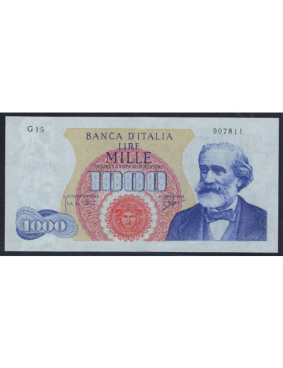 ITALIE 1000 LIRE 14-07-1962 G15 SPL (numéros consécutifs possible)