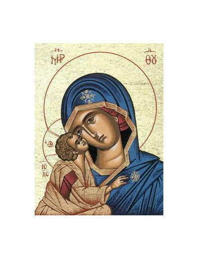 Icône sérigraphiée MDF  12*18 cm- KORSUN BLEUE
