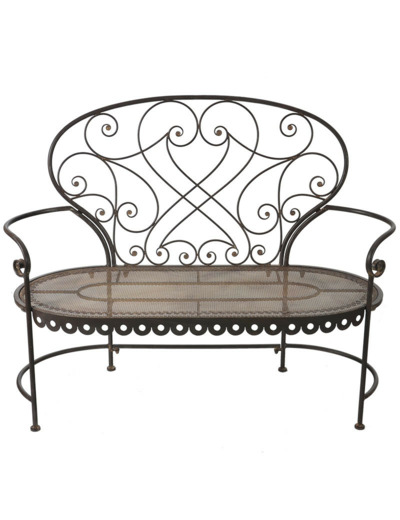 Banc jardin fer Romantique 124x47x100cm