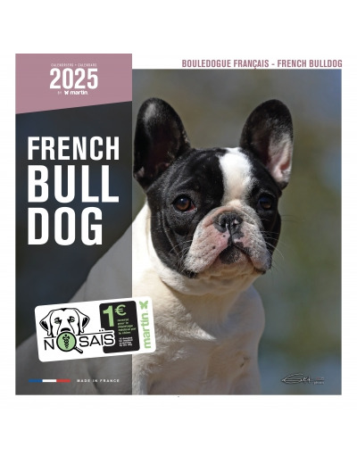 Calendrier chien 2025 - Bouledogue français - Martin