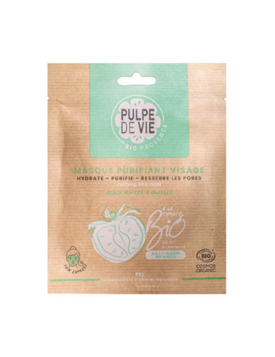 Masque en tissu purifiant à la Tomate