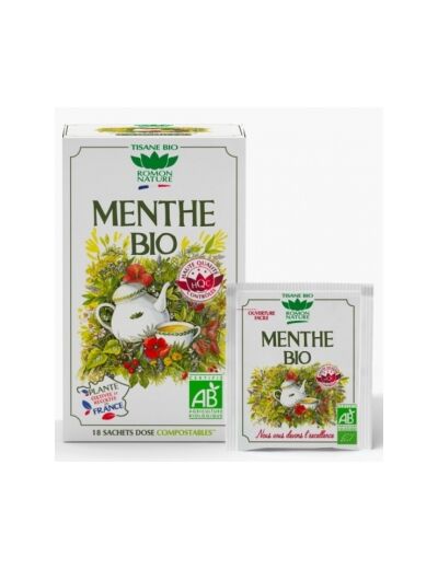 Tisane Menthe bio 18 sachets 28.8g Romon Nature