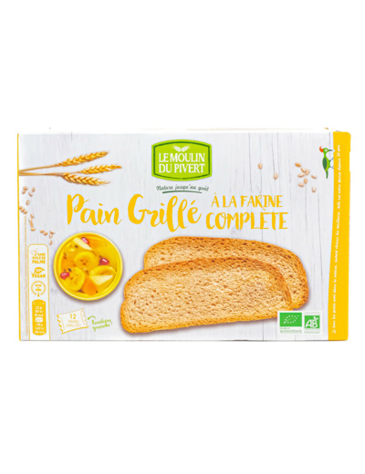 Pain Grillé à la Farine Complète Bio 250g