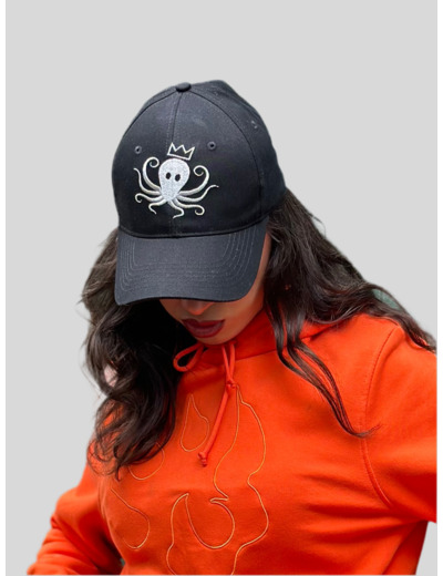 Casquette Logo poulpe argenté