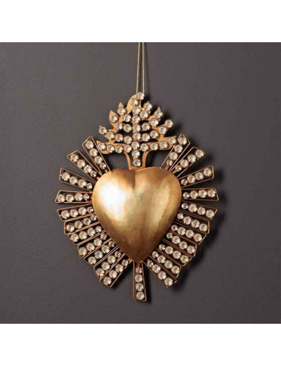 Ex-voto bijou or argent 23x2x18cm