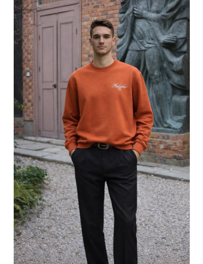 Sweat col rond signature Malabar 70 en coton organique – Confort premium