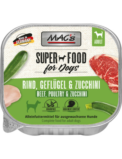 MAC'S Chien, Boeuf, volaille & Courgette - 150G