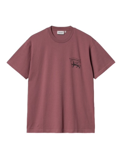 Tee Shirt CARHARTT WIP Stamp Dusty Fuchsia