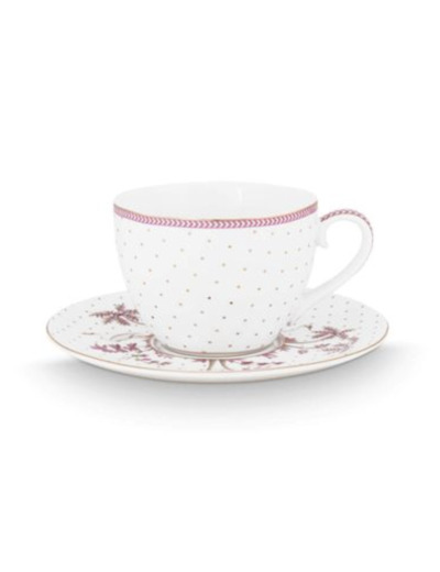 Tasse et soucoupe Jolie Point Or Rose Pipstudio