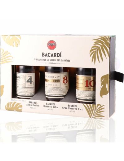 Rhum Vieux Bacardi Coffret Tripack 40%