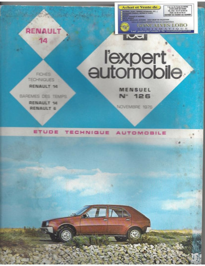 EXPERT AUTOMOBILE RENAULT 14 N°126 NOVEMBRE 1976