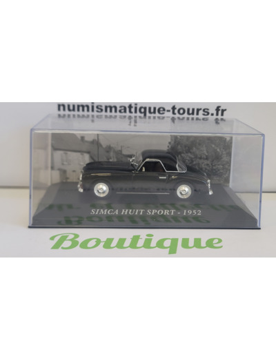 SIMCA HUIT SPORT 1952 NOIRE 1/43 BOITE D'ORIGINE