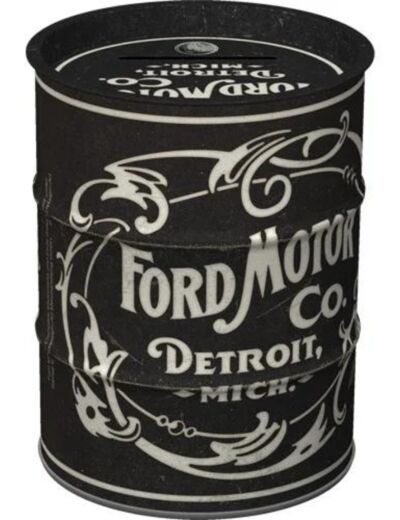Tirelire métal rétro Ford Motor, Detroit Michigan - NA31518 - 9.3 x 11.7 cm
