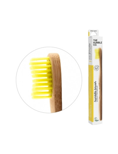 Brosse à dents adultes jaune Soft