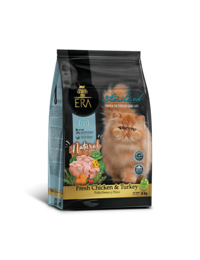 ERA Sans Céréales au poulet & dinde pour chats stérilisés - 1.25KG