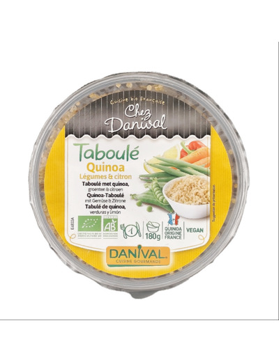 Taboulé Quinoa Légumes et Citron 180g Bio