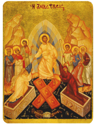 Icône plate MDF 7*9,5cm - RESURRECTION