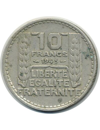 FRANCE 10 FRANCS TURIN 1945 R.COURT TB+ (G810a)