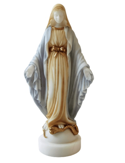 Vierge Miraculeuse - Statue en albâtre 17cm - Couleur