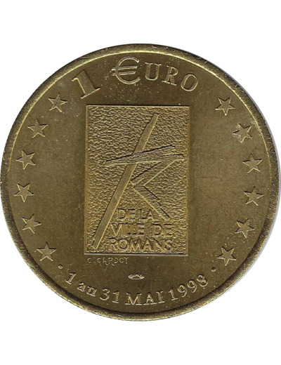 EURO TEMPORAIRE 1 EURO DE LA VILLE DE ROMANS 1998 UNC