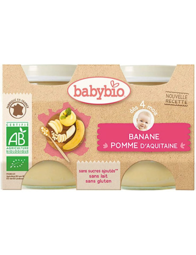 Pomme banane pot 2x130g Babybio