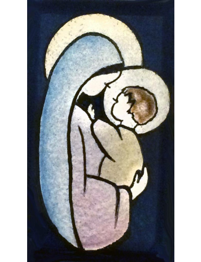 Vierge ovale 7X4cm - EMAUX DU LIBAN