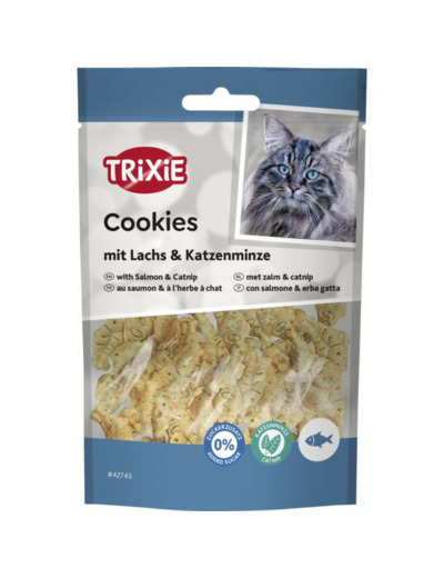 Friandises Cookies au saumon et catnip - 50g