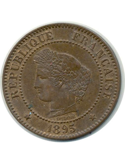 FRANCE 2 CENTIMES CERES 1895 A TTB+ (G105)