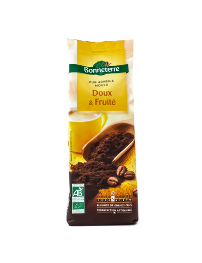 Café Moulu Arabica Doux et fruité Intensité 5/10 Bio 250g