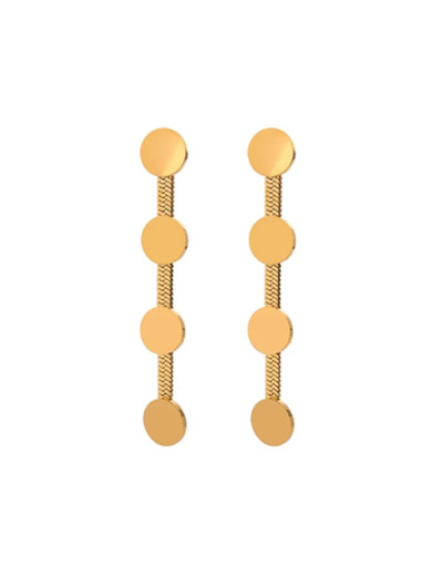 Boucles d'oreilles Longues Petits Cercles d'or