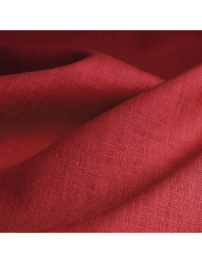 LIN LAVÉ X 3 MÈTRES ROUGE FONCÉ