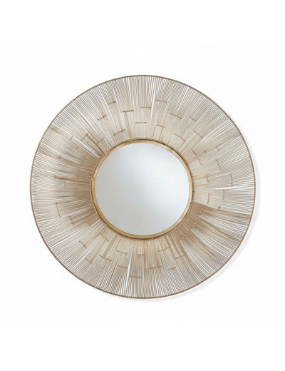 Miroir mural aluminium doré 70x5x70cm