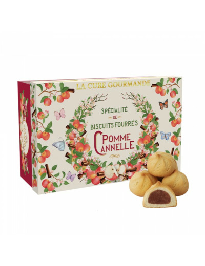 COFFRET CARTON BISCUITS FOURRES POMME-CANNELLE