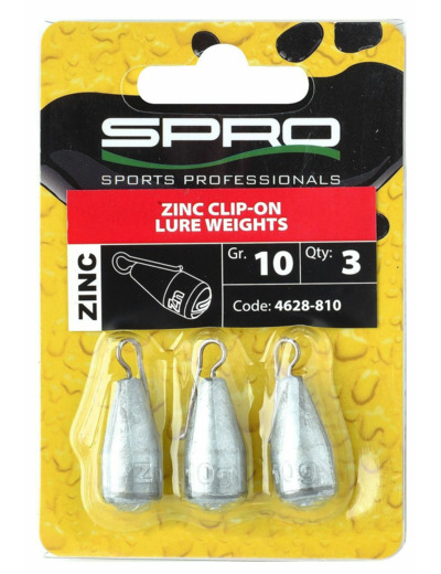 zinc clip on lure weight spro