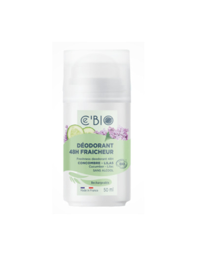 Déodorant roll on 48h Fraicheur Concombre Lilas 50ml