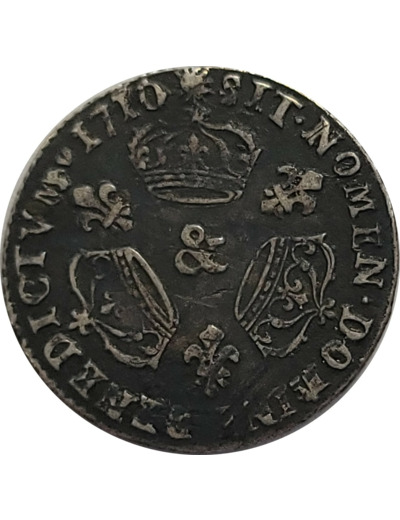 LOUIS XIV 1/10 ECU AUX 3 COURONNES 1710 & (Aix) TTB (G125)