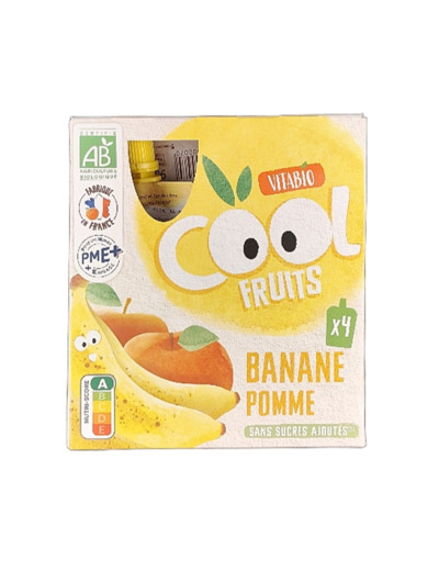 Cool Fruits Pomme Banane 4x90g Bio