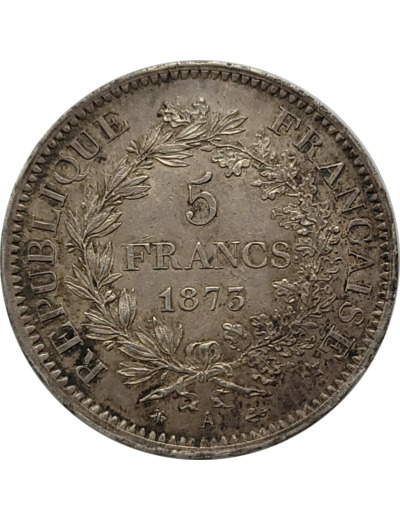 FRANCE 5 FRANCS HERCULE 1873 A (Paris) TTB+ (G745a)