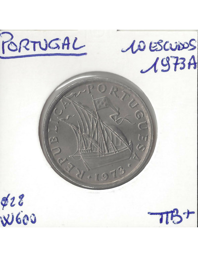 PORTUGAL 10 ESCUDOS 1973 A SUP-