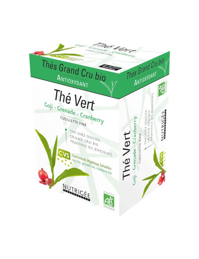 Thé Vert Antioxydant Goji Grenade Cranberry gamme Thés Grand Cru 30 sachets