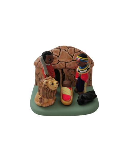 CRECHE en céramique BLOC 8x7cm- MASAÏ