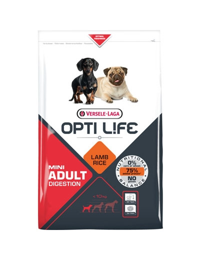 Croquettes OPTI LIFE Mini Adult Digestion - 2,5KG