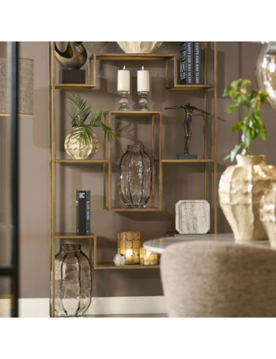 Vase céramique marron Loseto 21x21x20cm