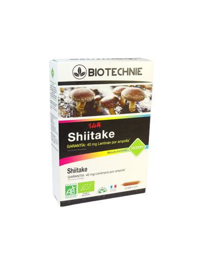 Shiitaké bio-20 ampoules-Biotechnie