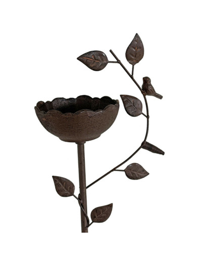 Mangeoire fonte oiseaux à planter 12x19x102cm