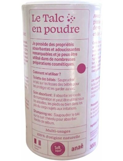 Talc en poudre 300g Anae