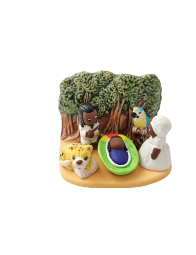 CRECHE en céramique BLOC 8x7cm- BRESIL